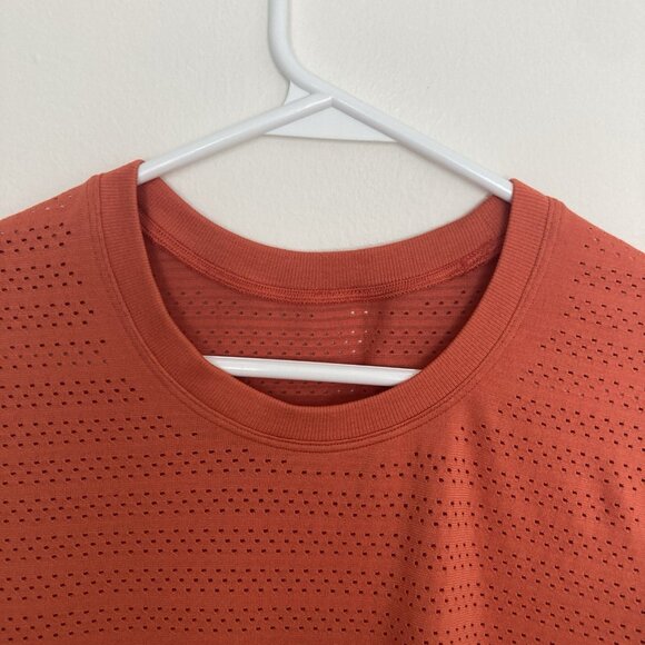 Lululemon Womens Breeze By Long Sleeve Squad Thermal Red Orange Size 10 - Picture 2 of 5